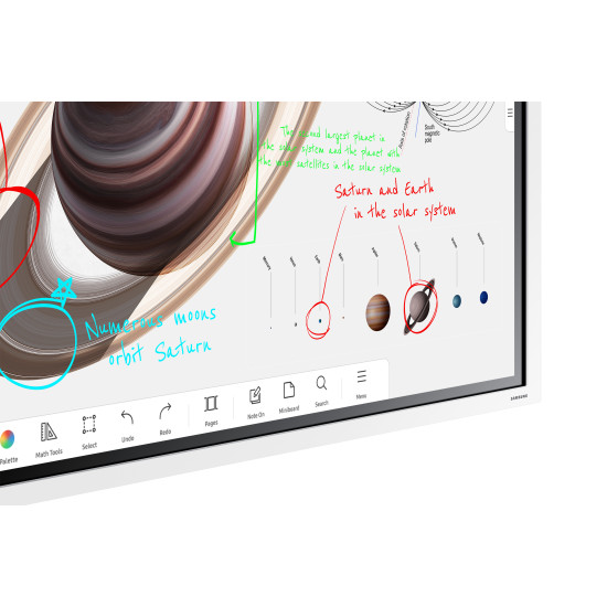 Samsung WM65B interactive whiteboard 165.1 cm (65") 3840 x 2160 pixels Touchscreen Grey, White