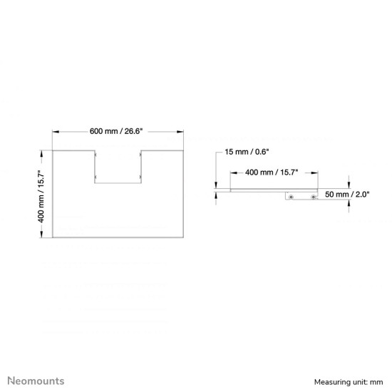 Neomounts multimedia shelf