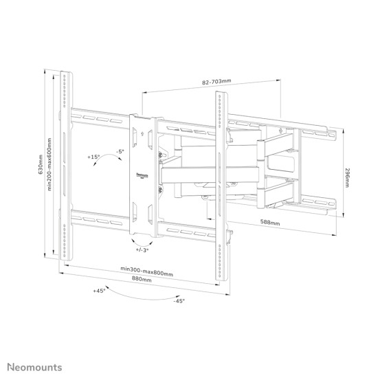 Neomounts heavy duty TV wall mount