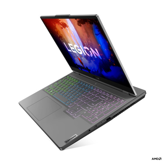 Lenovo Legion 5 AMD Ryzen™ 7 6800H Laptop 39.6 cm (15.6") Wide Quad HD 16 GB DDR5-SDRAM 512 GB SSD NVIDIA GeForce RTX 3070 Wi-Fi 6E (802.11ax) Grey, Black