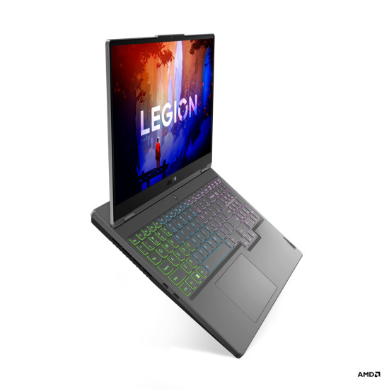 Lenovo Legion 5 AMD Ryzen™ 7 6800H Laptop 39.6 cm (15.6") Wide Quad HD 16 GB DDR5-SDRAM 512 GB SSD NVIDIA GeForce RTX 3070 Wi-Fi 6E (802.11ax) Grey, Black