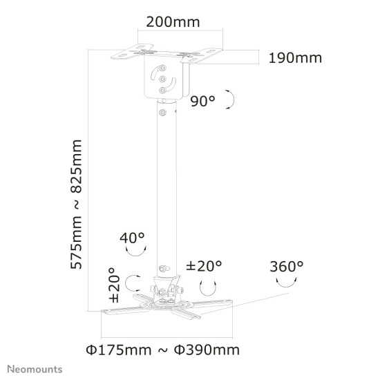 Neomounts projector ceiling mount