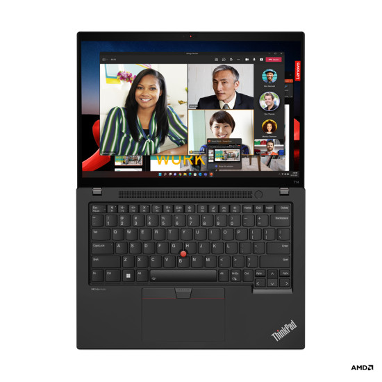 Lenovo ThinkPad T14 AMD Ryzen™ 7 PRO 7840U Laptop 35.6 cm (14") WUXGA 16 GB LPDDR5x-SDRAM 512 GB SSD Wi-Fi 6E (802.11ax) Windows 11 Pro Black