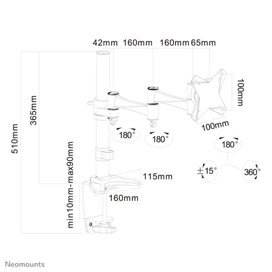 Neomounts desk monitor arm