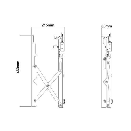 Multibrackets M Public Video Wall Mount Push 40-70" Black