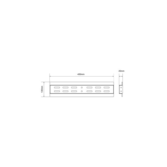 Multibrackets M Public Video Wall Mount Push Rail 450mm