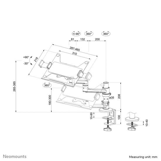 Neomounts laptop desk mount