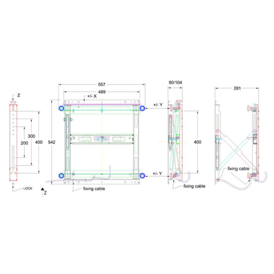 Multibrackets M Public Video Wall Mount Push HD Max 90kg