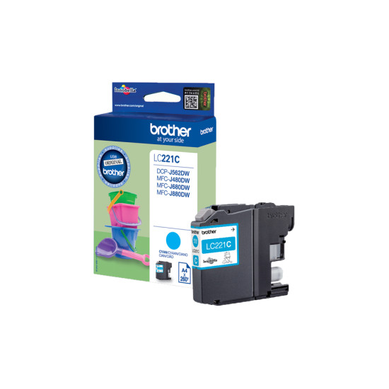 Brother LC-221C ink cartridge 1 pc(s) Original Cyan