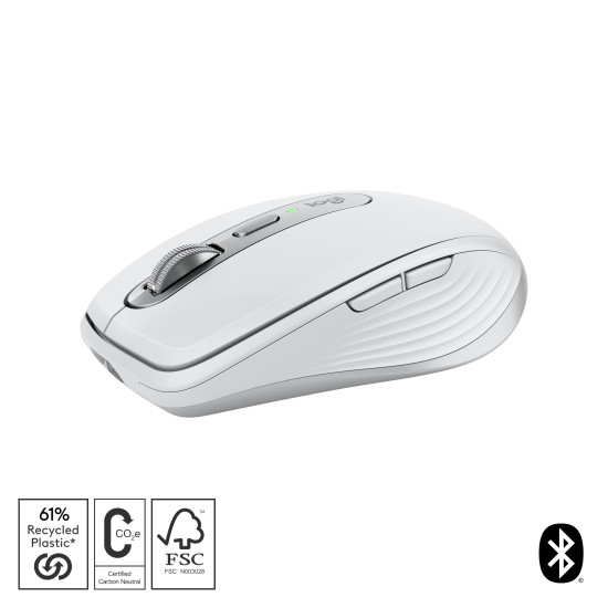 Logitech MX Anywhere 3S mouse Office Right-hand RF Wireless + Bluetooth Laser 8000 DPI