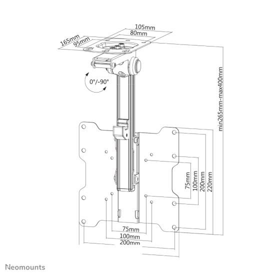 Neomounts monitor ceiling mount