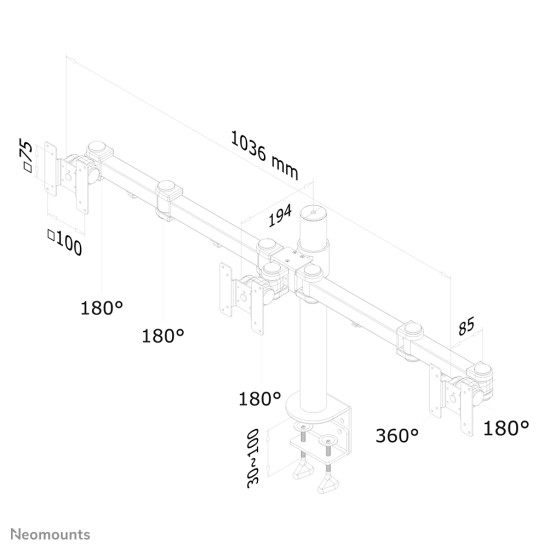 Neomounts desk monitor arm