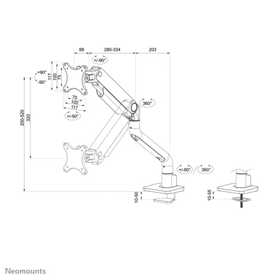 Neomounts desk monitor arm