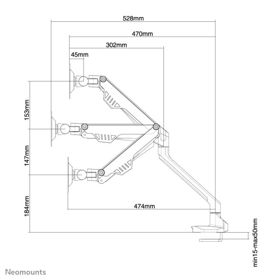 Neomounts desk monitor arm