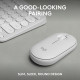 Logitech Pebble 2 Combo keyboard Mouse included Universal RF Wireless + Bluetooth QWERTY US International White