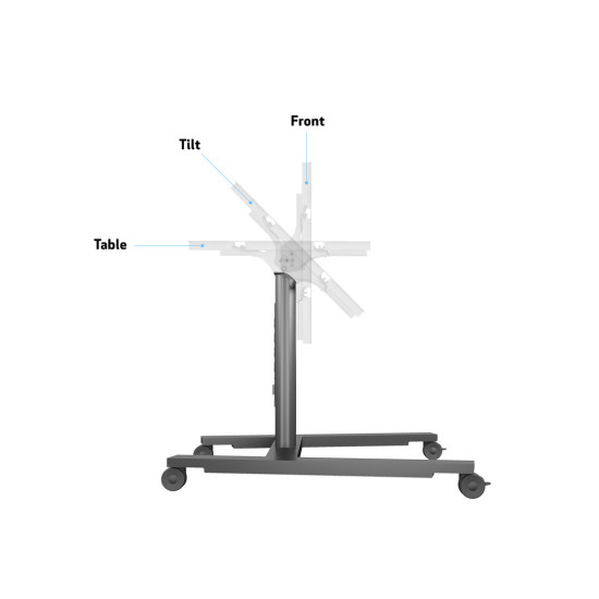 Multibrackets M Public Display Stand 80 HD Wheelbase Single Black