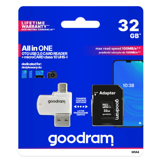 Goodram M1A4 All in One 32 GB MicroSDHC UHS-I Class 10