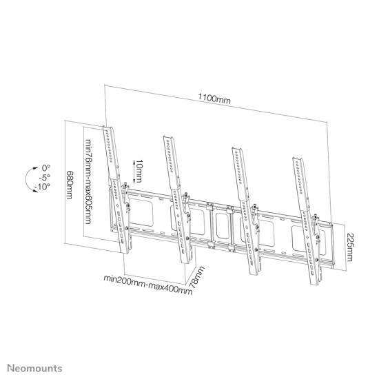 Neomounts menu board wall mount