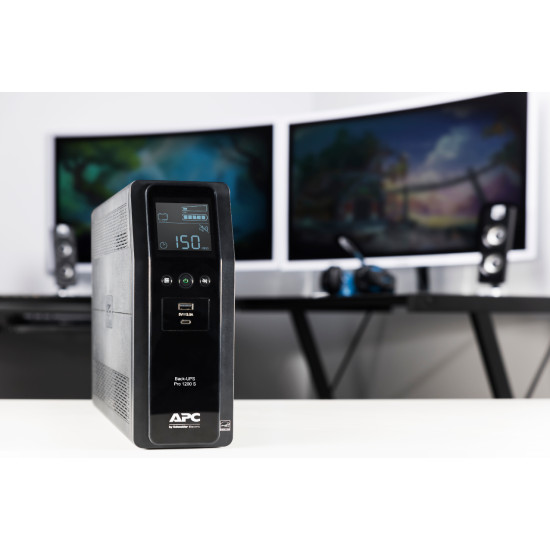 APC BACK UPS PRO BR 1200VA uninterruptible power supply (UPS) Line-Interactive 1.2 kVA 720 W 8 AC outlet(s)