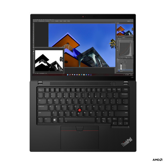 Lenovo ThinkPad L14 AMD Ryzen™ 5 PRO 7530U Laptop 35.6 cm (14") Full HD 16 GB DDR4-SDRAM 256 GB SSD Wi-Fi 6E (802.11ax) Windows 11 Pro Black