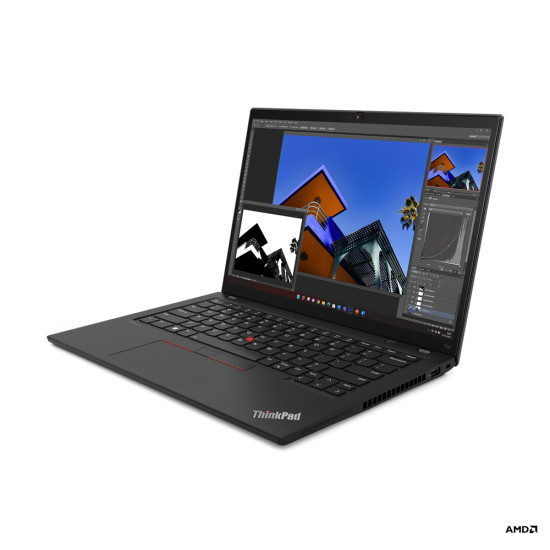 Lenovo ThinkPad T14 AMD Ryzen™ 7 PRO 7840U Laptop 35.6 cm (14") WUXGA 16 GB LPDDR5x-SDRAM 512 GB SSD Wi-Fi 6E (802.11ax) Windows 11 Pro Black