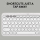 Logitech Pebble 2 Combo keyboard Mouse included Universal RF Wireless + Bluetooth QWERTY US International White