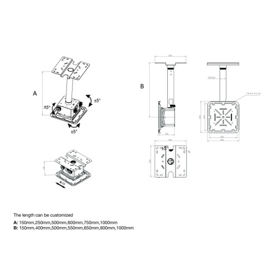 Multibrackets M Projector Mount Pro HD 40kg White