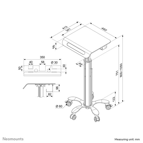 Neomounts medical work station