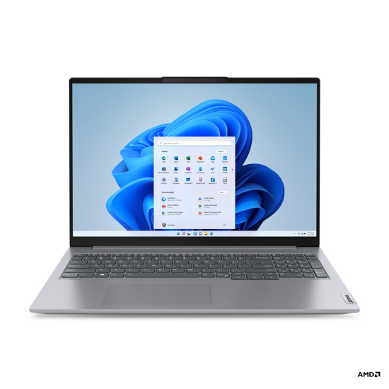 Lenovo ThinkBook 16 AMD Ryzen™ 5 7530U Laptop 40.6 cm (16") WUXGA 16 GB DDR4-SDRAM 256 GB SSD Wi-Fi 6 (802.11ax) Windows 11 Pro Grey