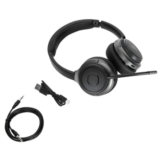 Targus AEH104GL headphones/headset Wired & Wireless Head-band Calls/Music USB Type-C Bluetooth Black