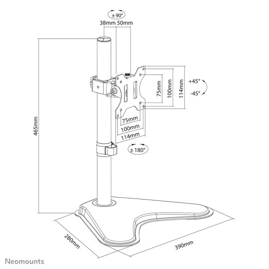 Neomounts monitor desk stand