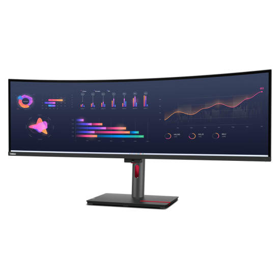 Lenovo ThinkVision P49w-30 LED display 124.5 cm (49") 5120 x 1440 pixels DQHD Black