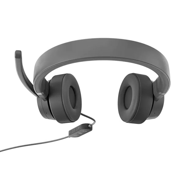 Lenovo GXD1C99243 headphones/headset Wired Head-band Calls/Music USB Type-C Grey