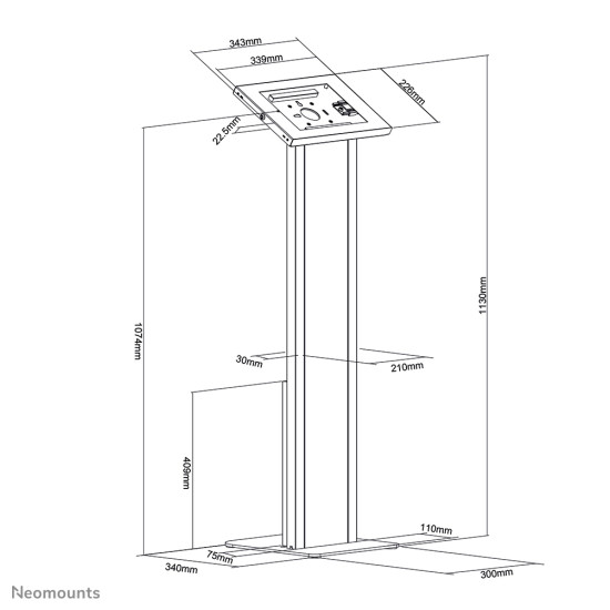 Neomounts tablet floor stand