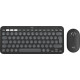 Logitech Pebble 2 Combo for Mac keyboard Mouse included Universal RF Wireless + Bluetooth QWERTY US International Graphite