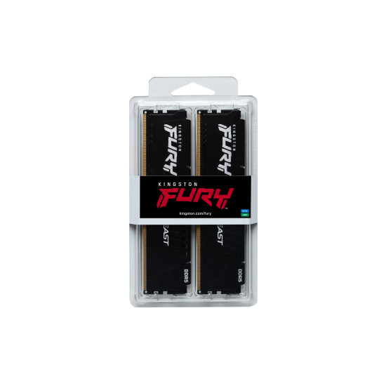 Kingston Technology FURY Beast 32GB 5200MT/s DDR5 CL40 DIMM (Kit of 2) Black