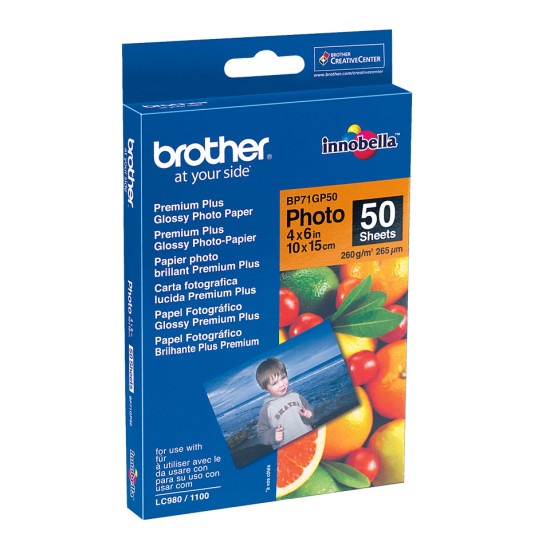 Brother BP-71GP50 photo paper White