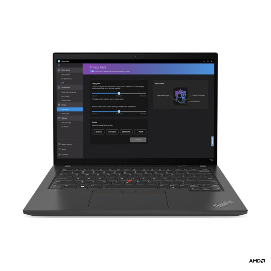 Lenovo ThinkPad T14 AMD Ryzen™ 7 PRO 7840U Laptop 35.6 cm (14") WUXGA 16 GB LPDDR5x-SDRAM 512 GB SSD Wi-Fi 6E (802.11ax) Windows 11 Pro Black