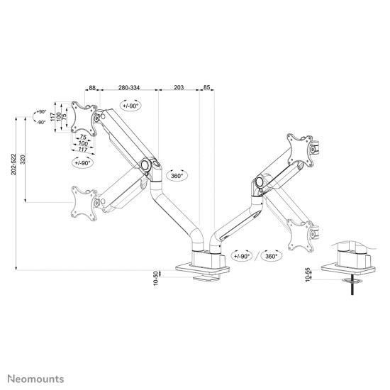 Neomounts desk monitor arm